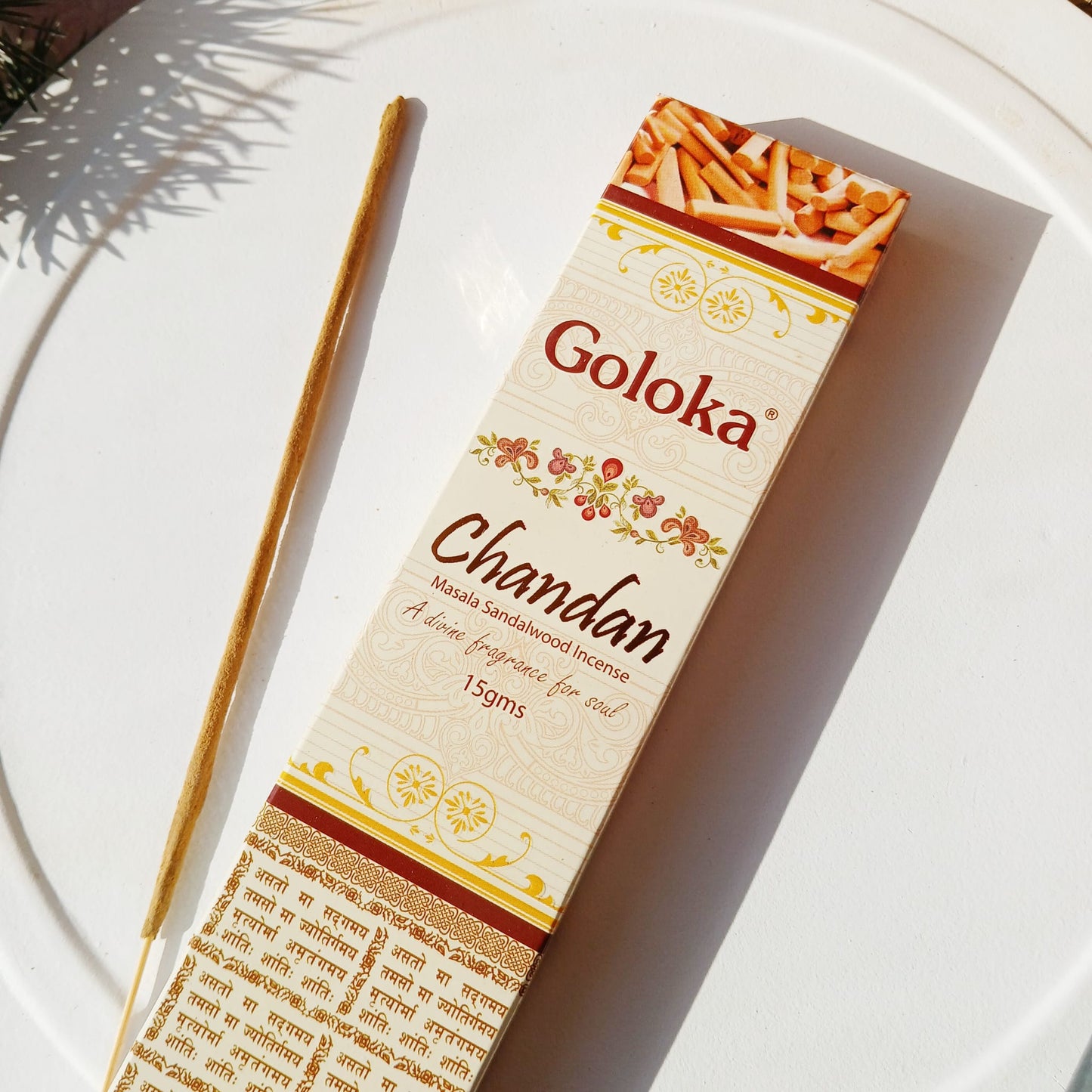 Räucherstäbchen "Chandan" (Sandelholz) Goloka Premium